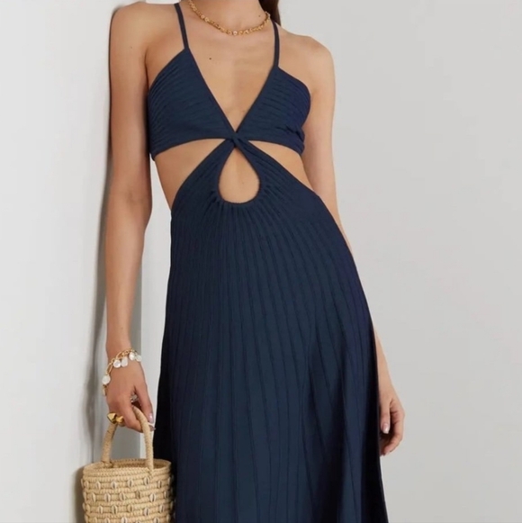 NWT $458 CULT GAIA Ottilia Knit Dress Navy XL NWT $458 CULT GAIA Ottilia Knit Dress Navy XL
